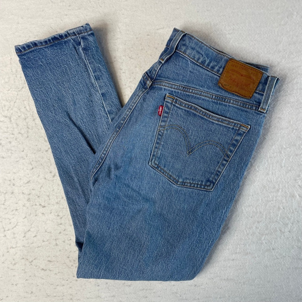 Levi's‎ 501 Skinny Jeans Womens 27 Blue Premium High Rise Button Fly